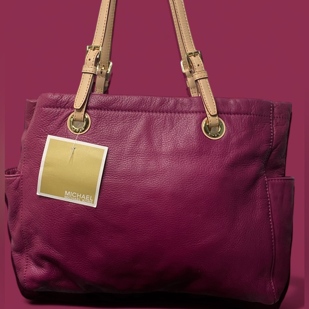 Michael Kors Magenta Leather North South Tote